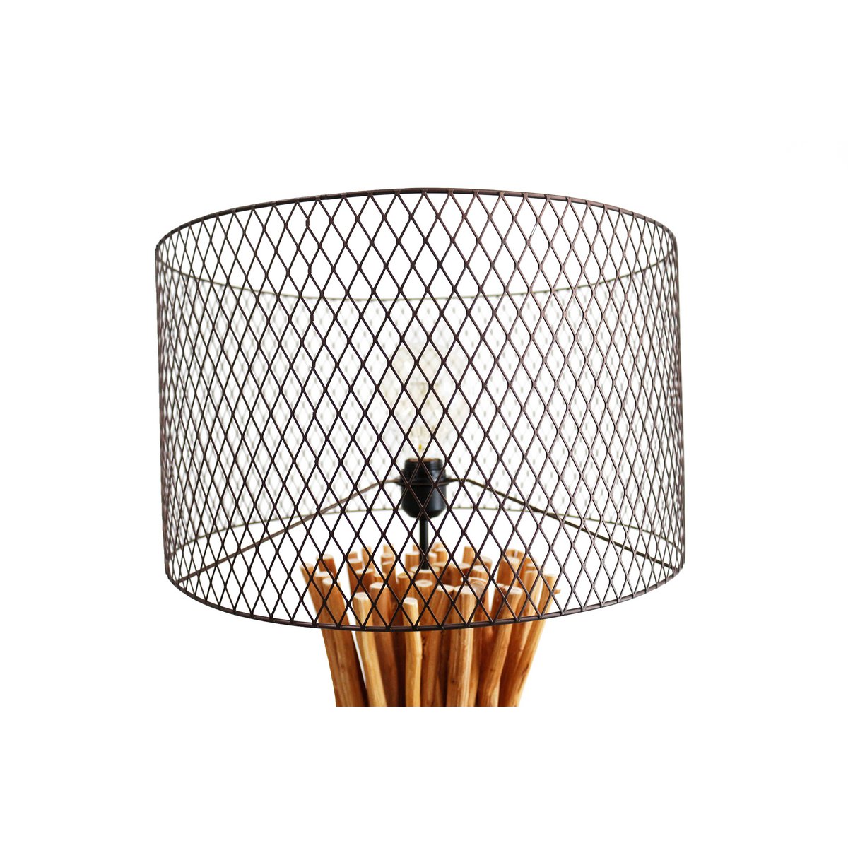 Vloerlamp drijfhout naturel/zwart 149 cm