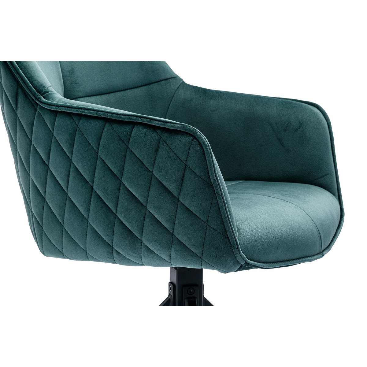 Fauteuil met honingraatquilt groen