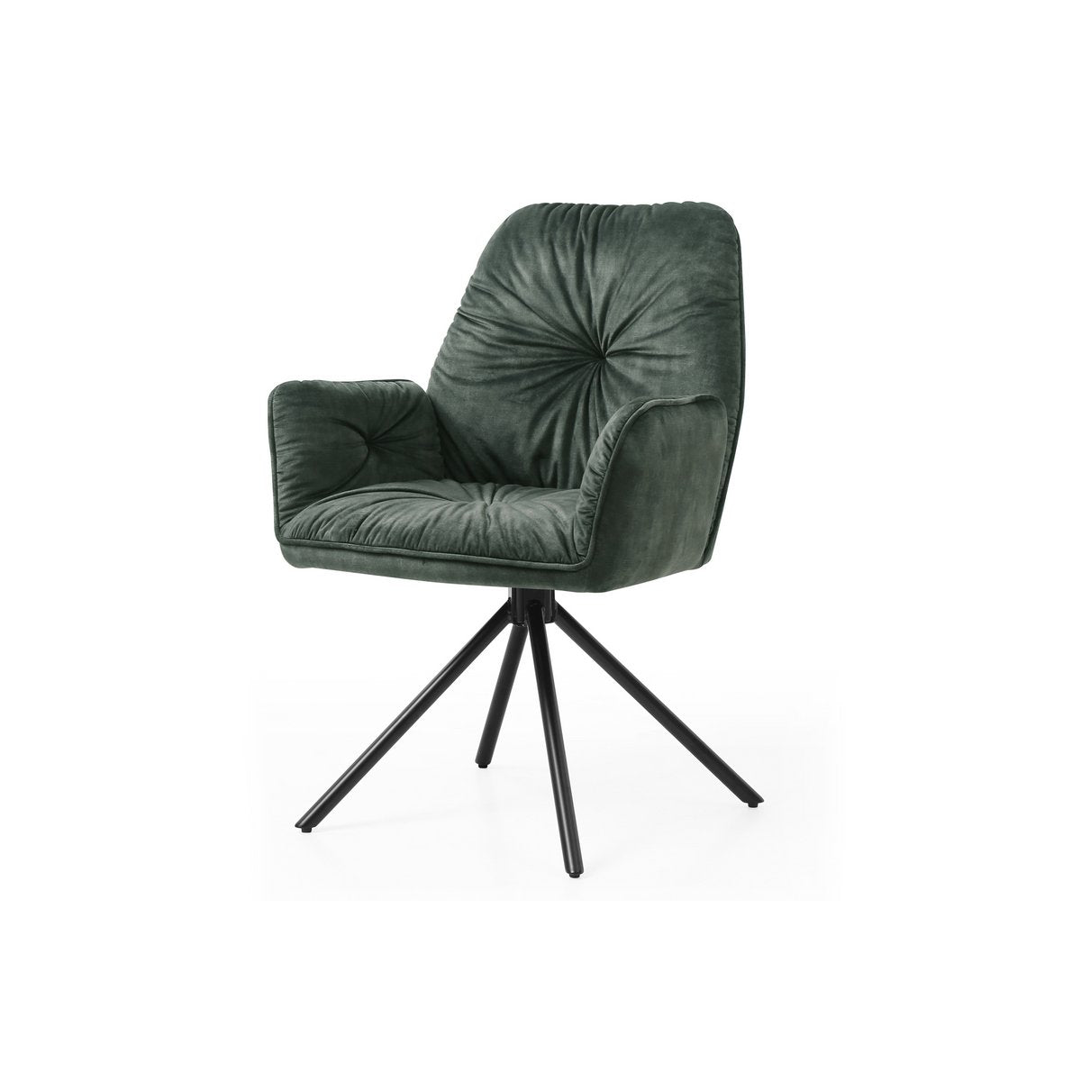 Fauteuil met 360° draaifunctie, donkergroen