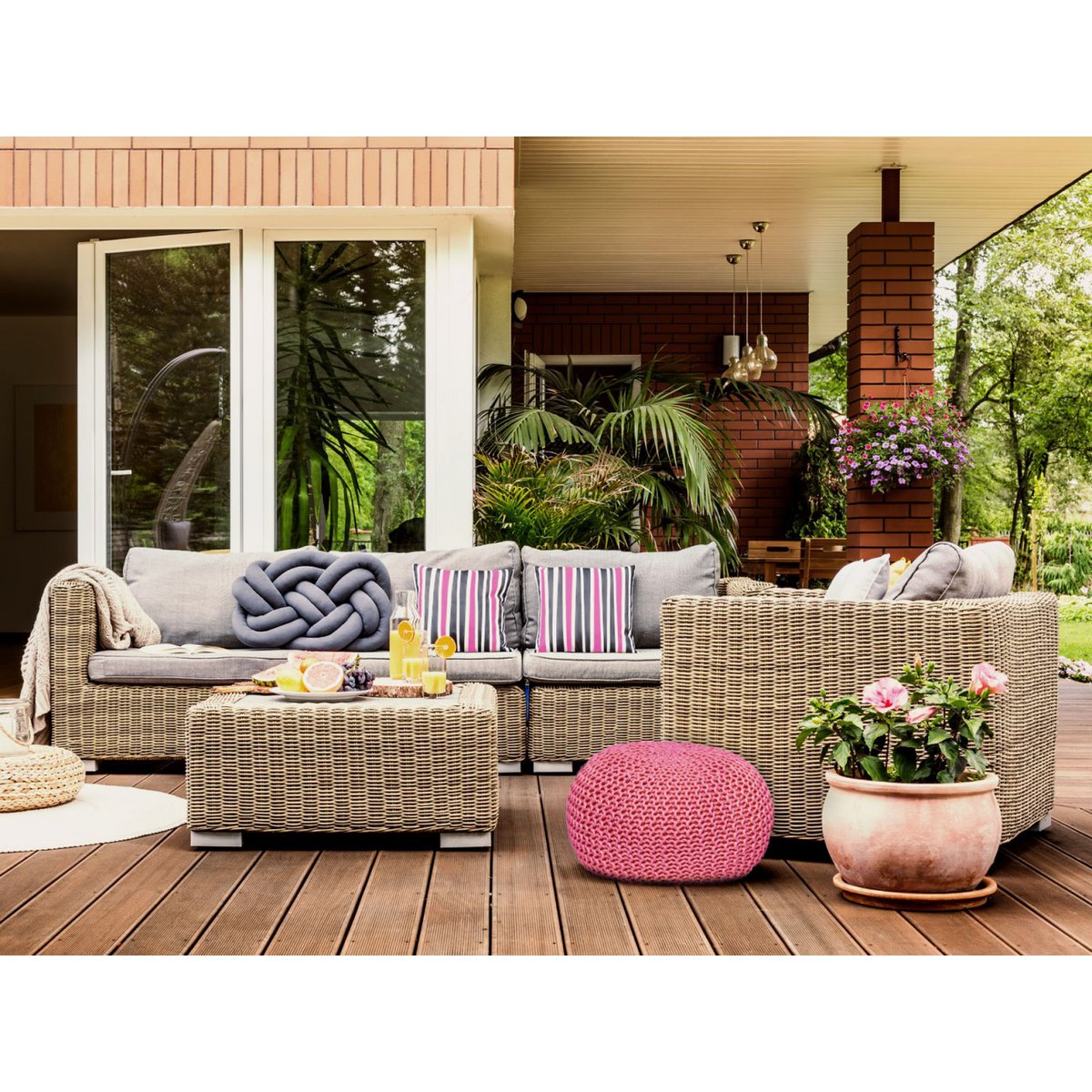 Pouf Outdoor Ø55cm stoel Pouf Terrace Pool Garden