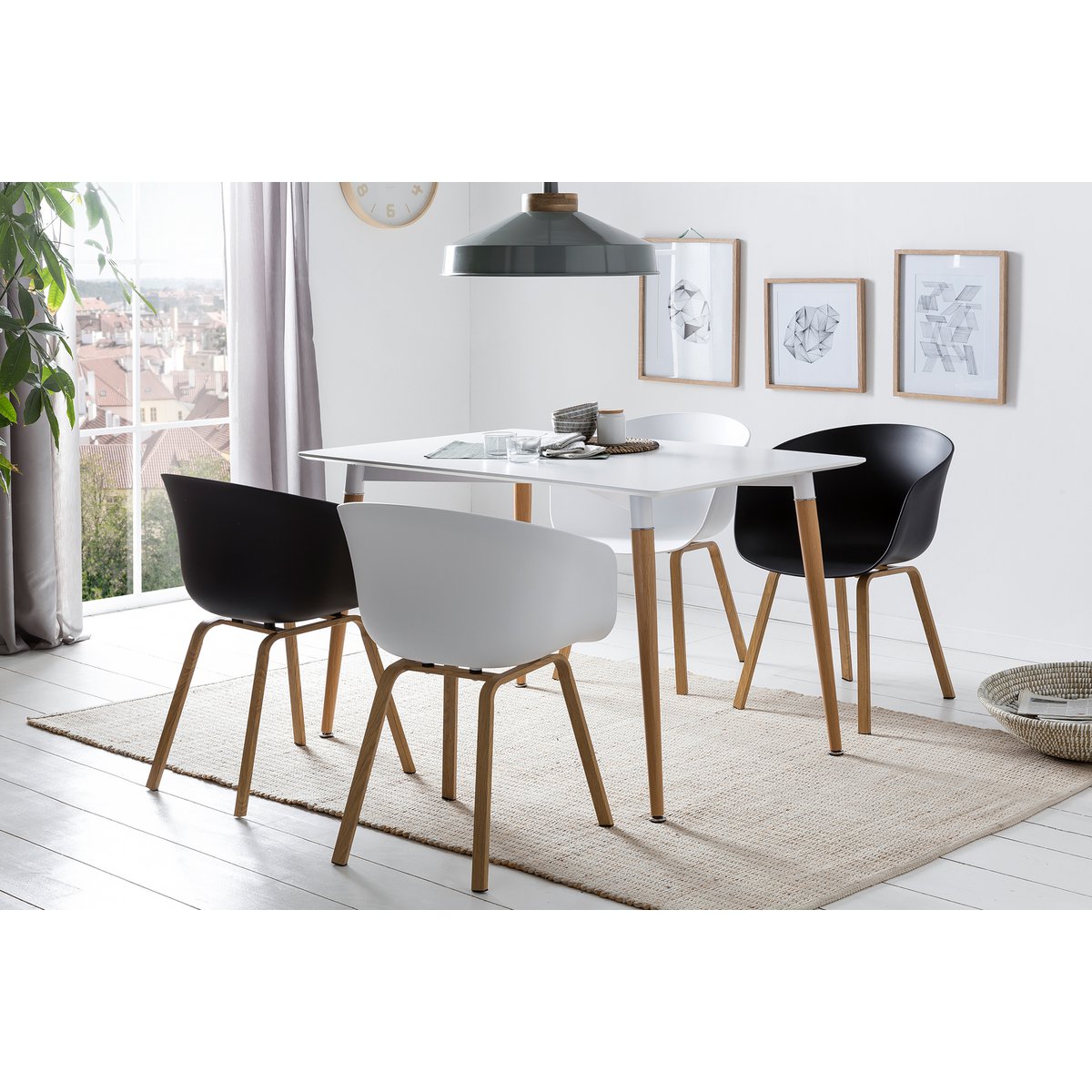 Eetkamerstoel set van 2 wit