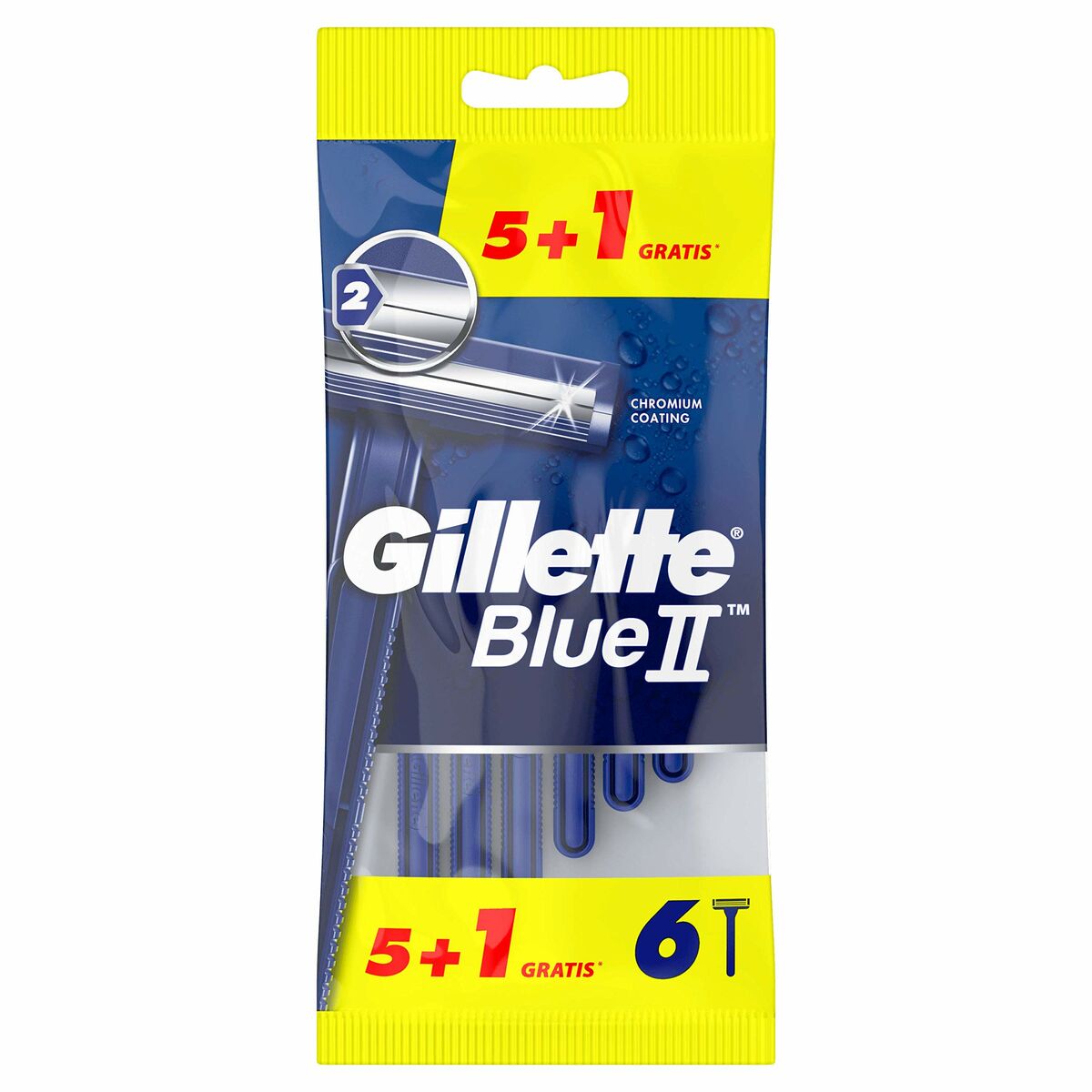 Handmatig scheermesje Gillette Blue II 6 Stuks