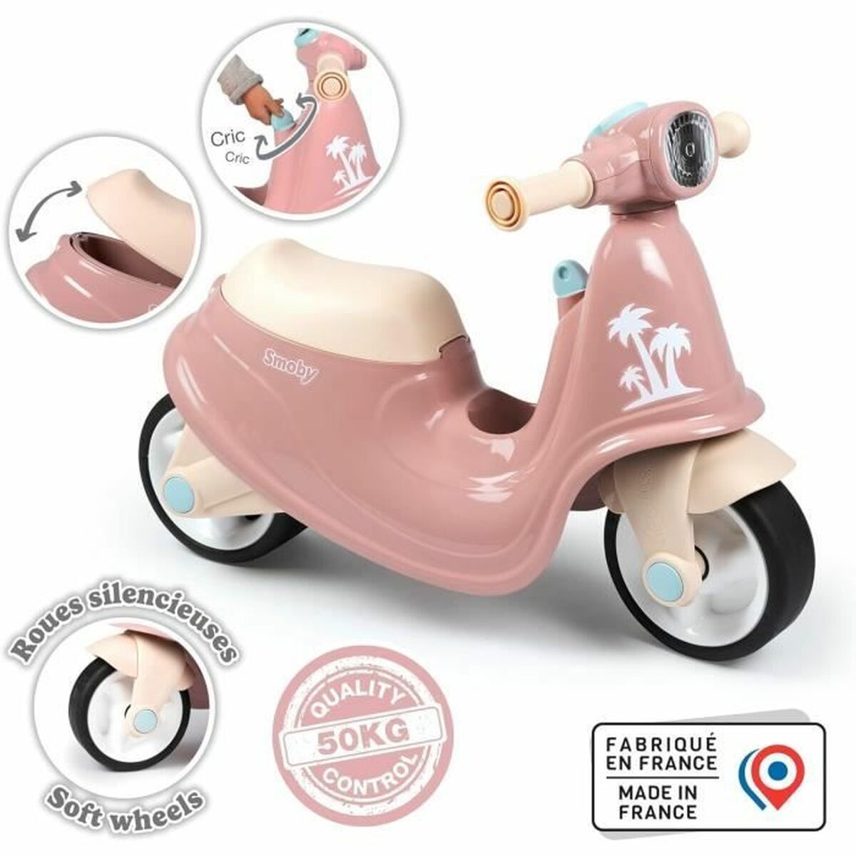 Driewieler Smoby scooter Roze