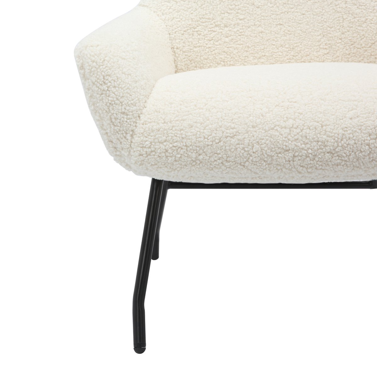 Fauteuil- en krukset teddybont beige