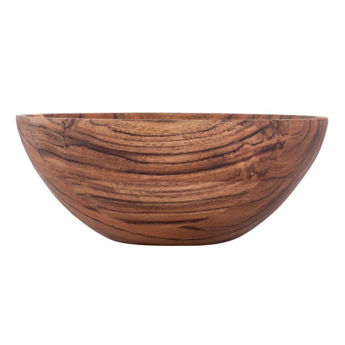 Houten kom decoratie shell 20 of 25 cm voedsel.