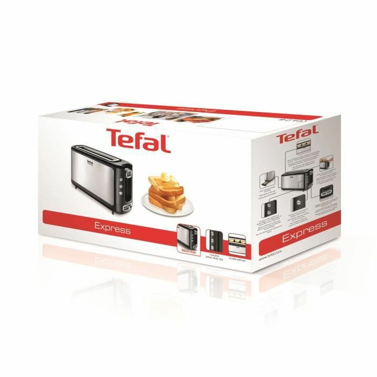 Broodrooster Tefal TL365ETR 1000 W Staal