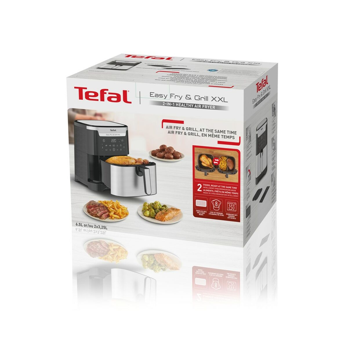 Luchtfriteuse Tefal EY801D15 1650 W 6,5 L Zwart Staal