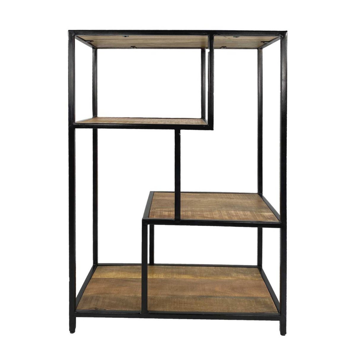 Staande plank boekenplank scheidingswand boekenplank 75 x 115 x 36 cm Liverpool metalen frame zwart