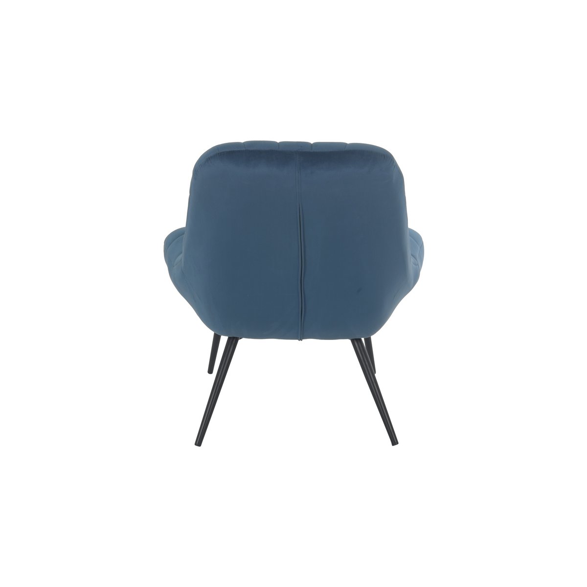 Fauteuil XXL velours blauw metaal zwart