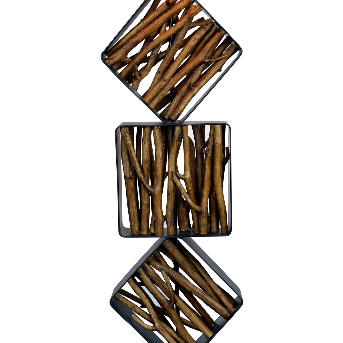 Vloerlamp drijfhout naturel/zwart 155 cm