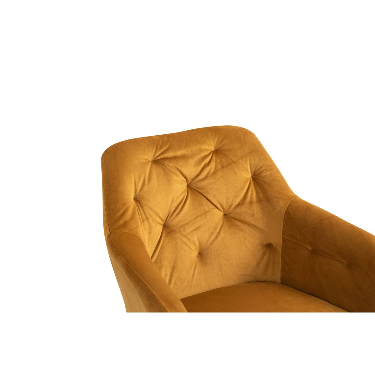 Fauteuil met 360° draaifunctie Mosterdgeel