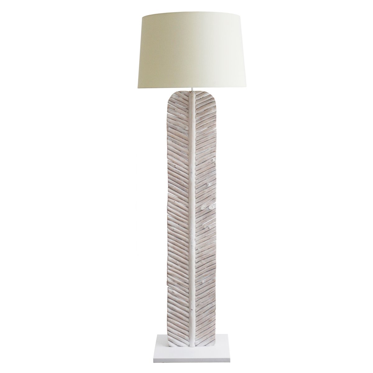 Vloerlamp drijfhout wit 175 cm