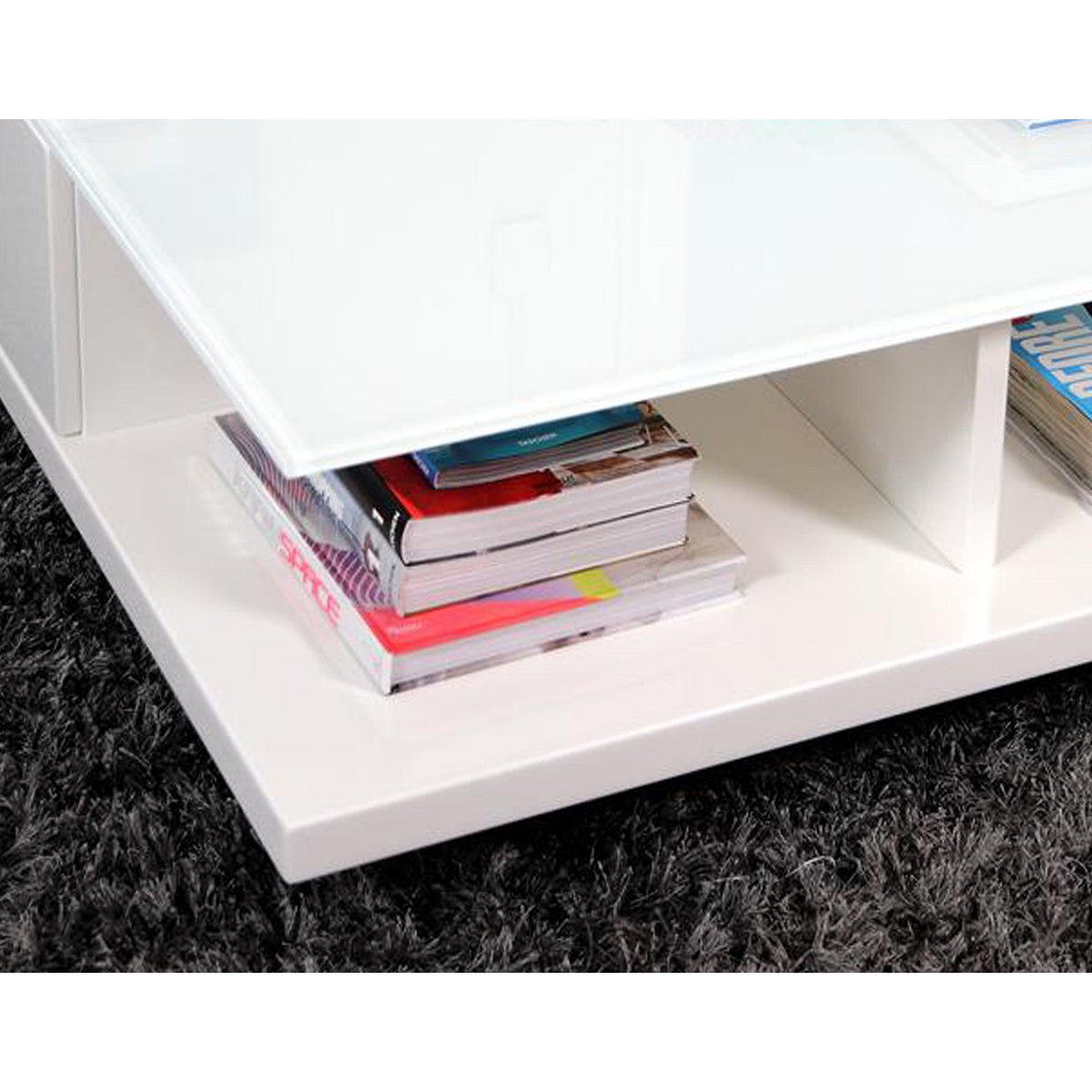 Salontafel 100x100x36 cm wit