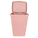 Curver Wasmand Met Deksel Jute-Look 58L Roze