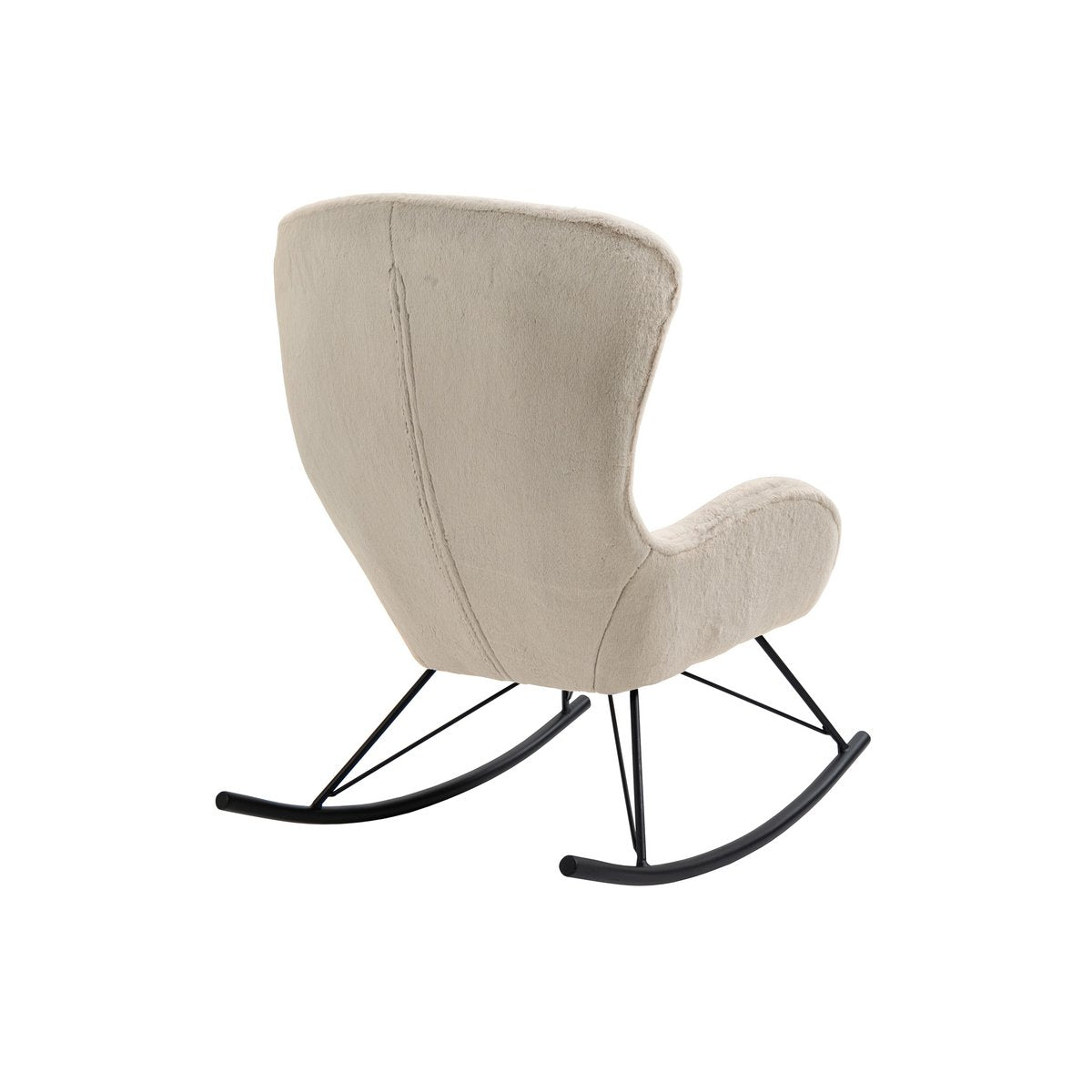 Schommelstoel in lamsvachtlook beige