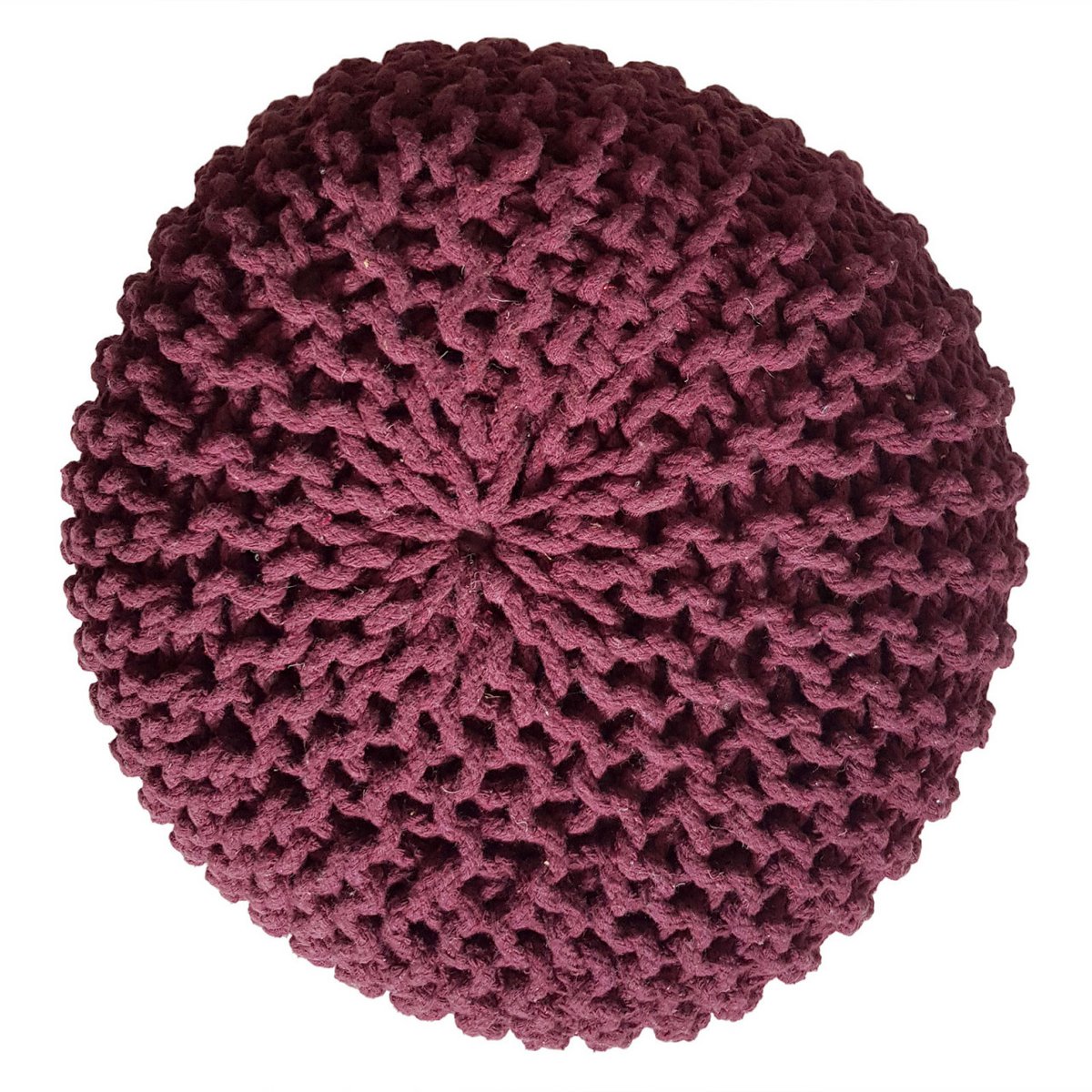 Brei -ontlasting pouf Ø 45 H 30 cm cm stoel pouf breien vloer kussen