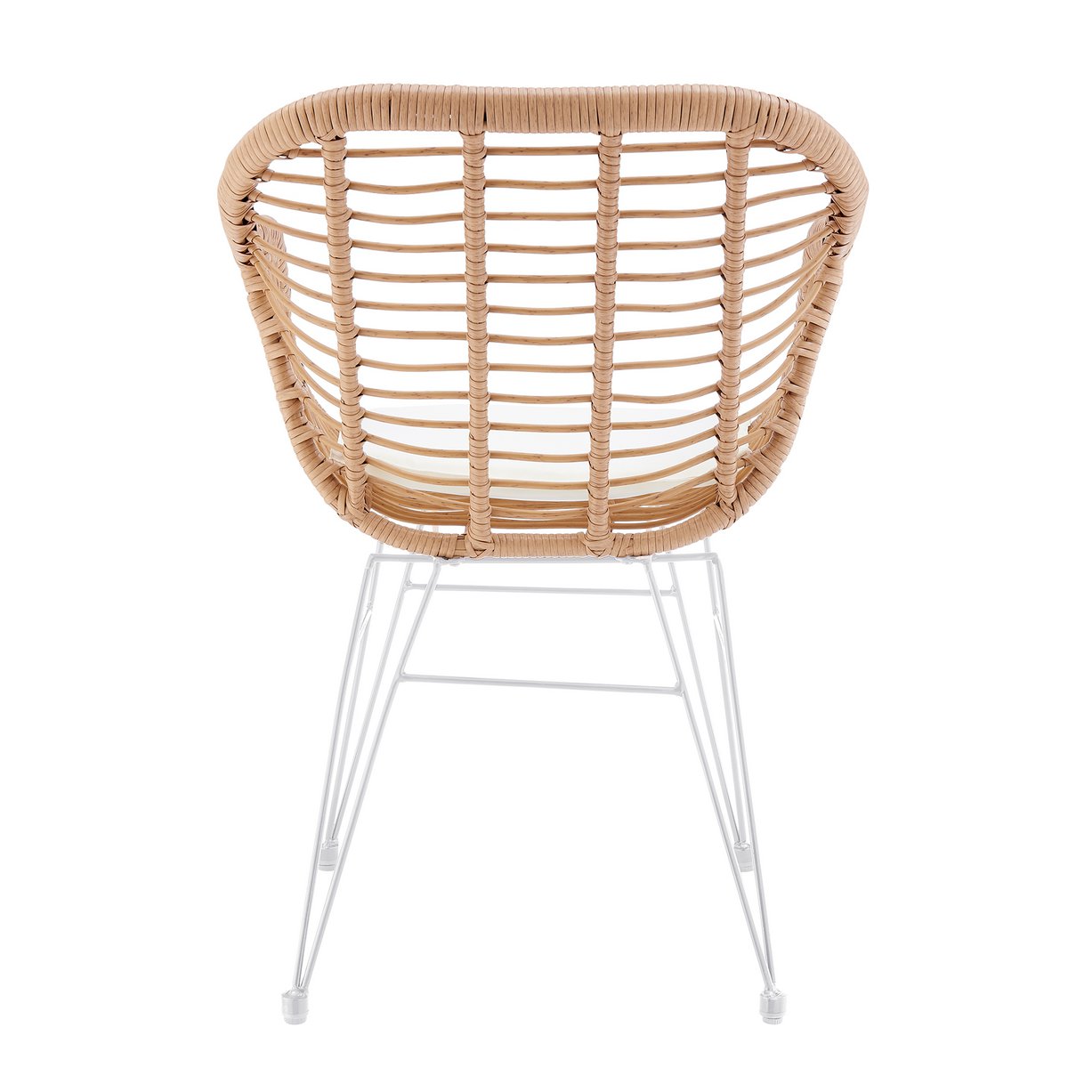 Set van 2 fauteuils in rotan look, naturel