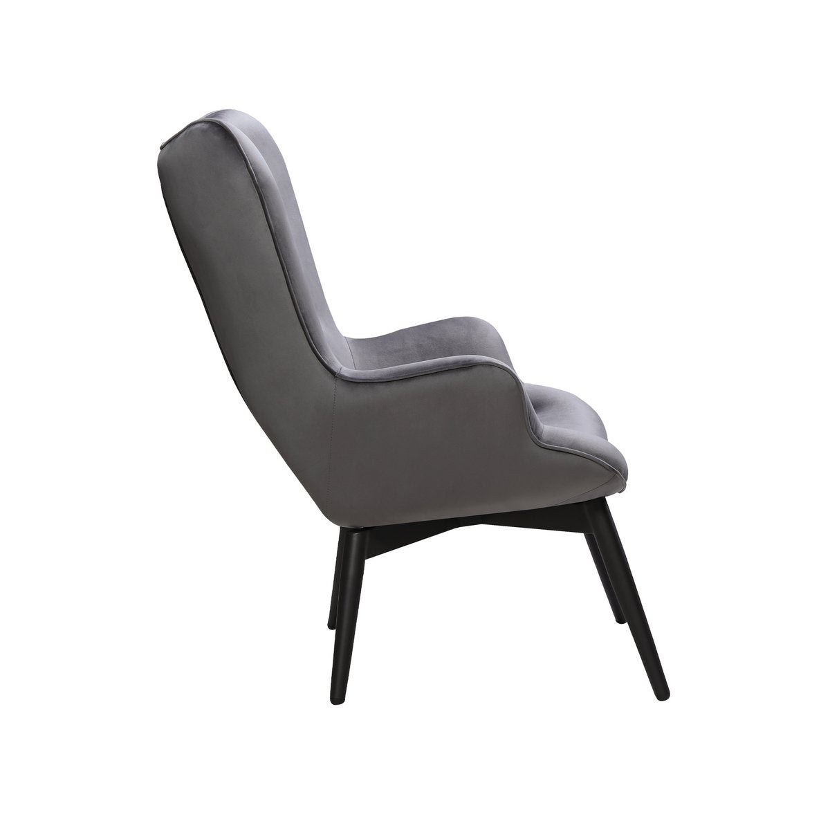 Fauteuil grijs fluweel