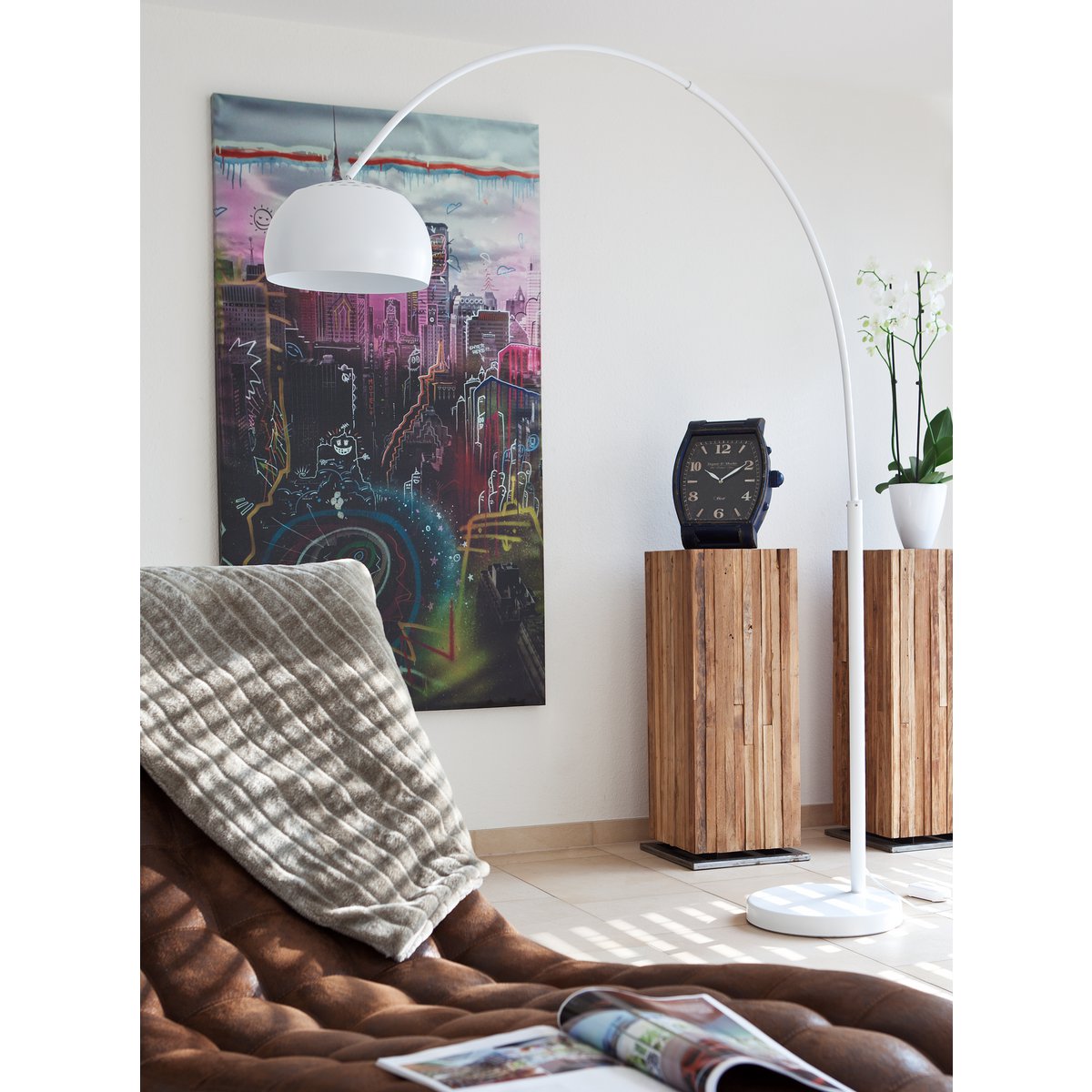 Booglamp 195 cm wit