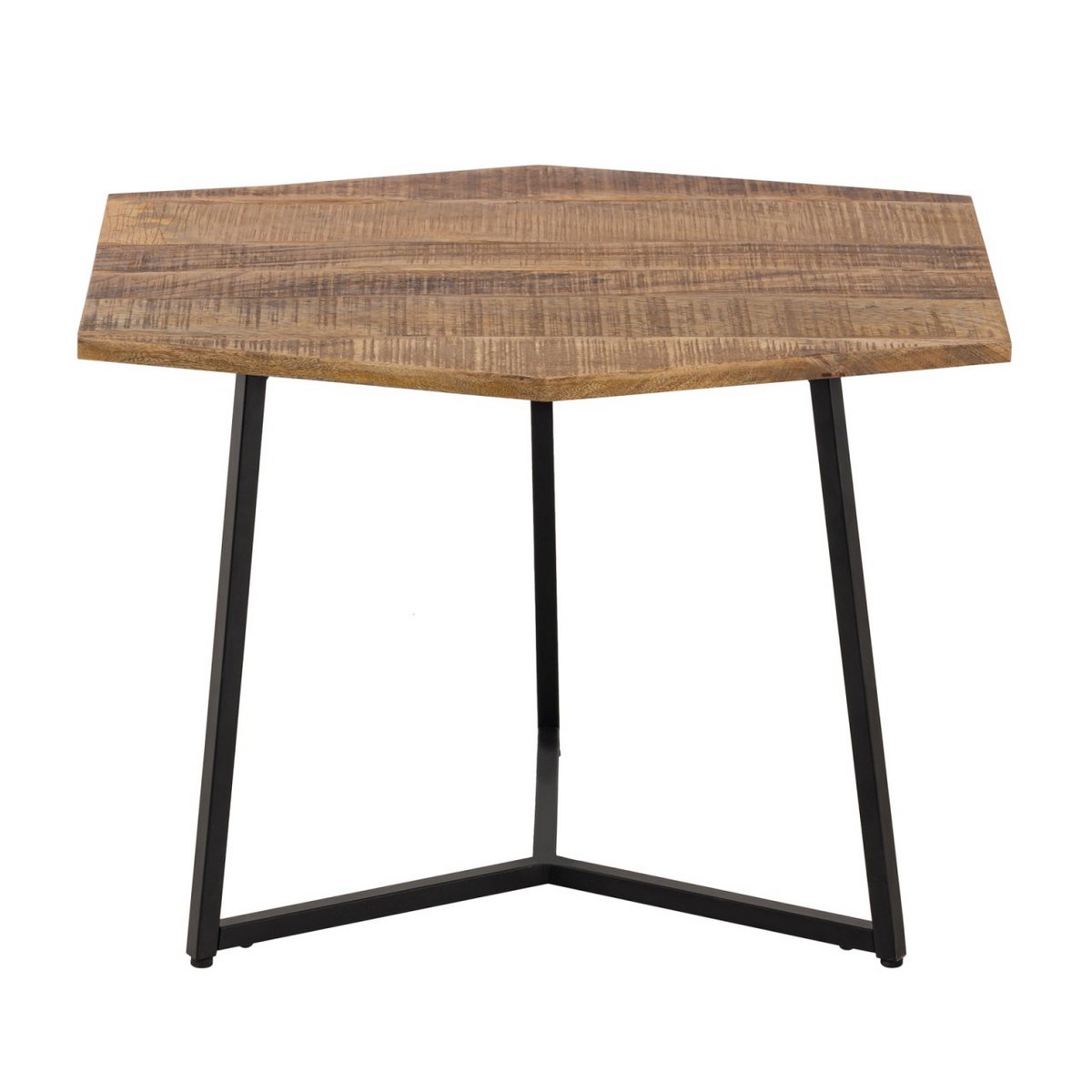 Zije tabel 56 x 48 cm salontafel Duurzame woonkamer tafel Inca metalen frame zwart