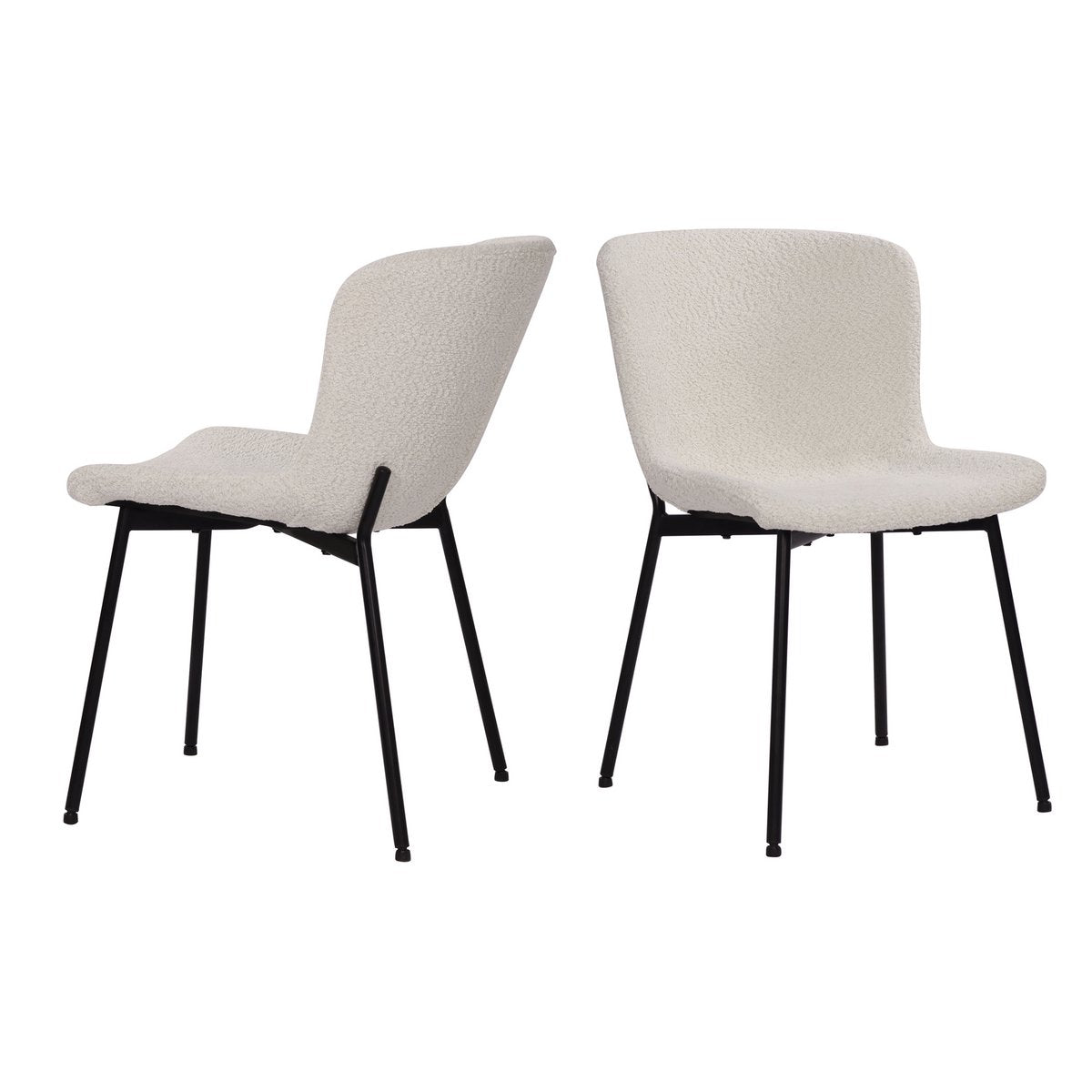 Set van 2 stoelen met bouclé bekleding