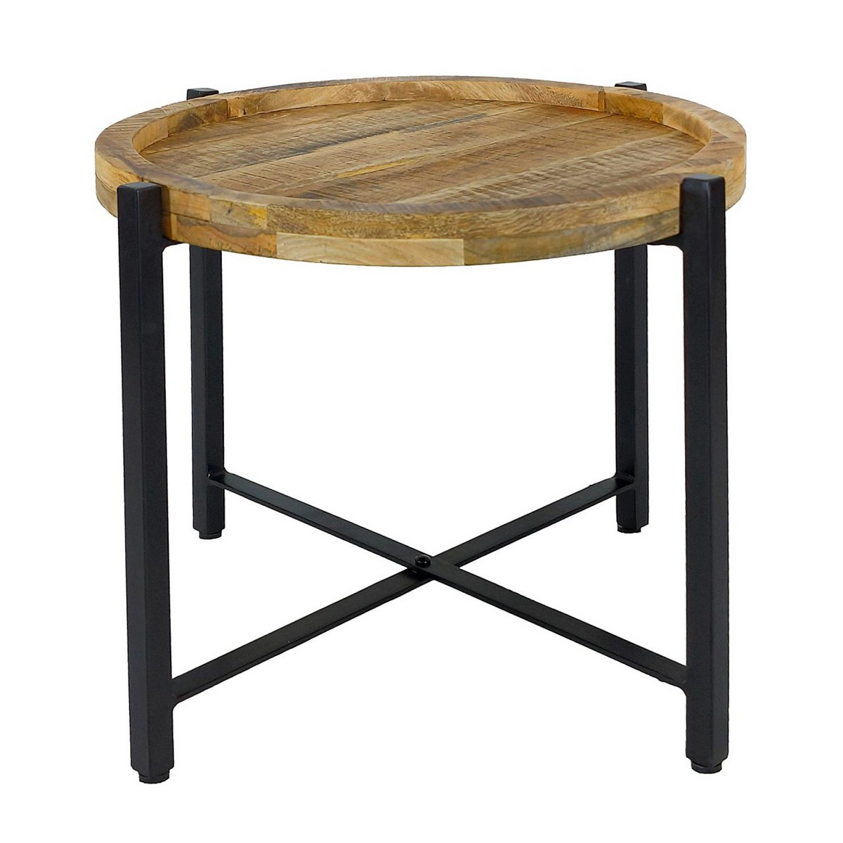 Bijzettafel ø55cm salontafel ronde woonkamertafel Sioux metalen frame