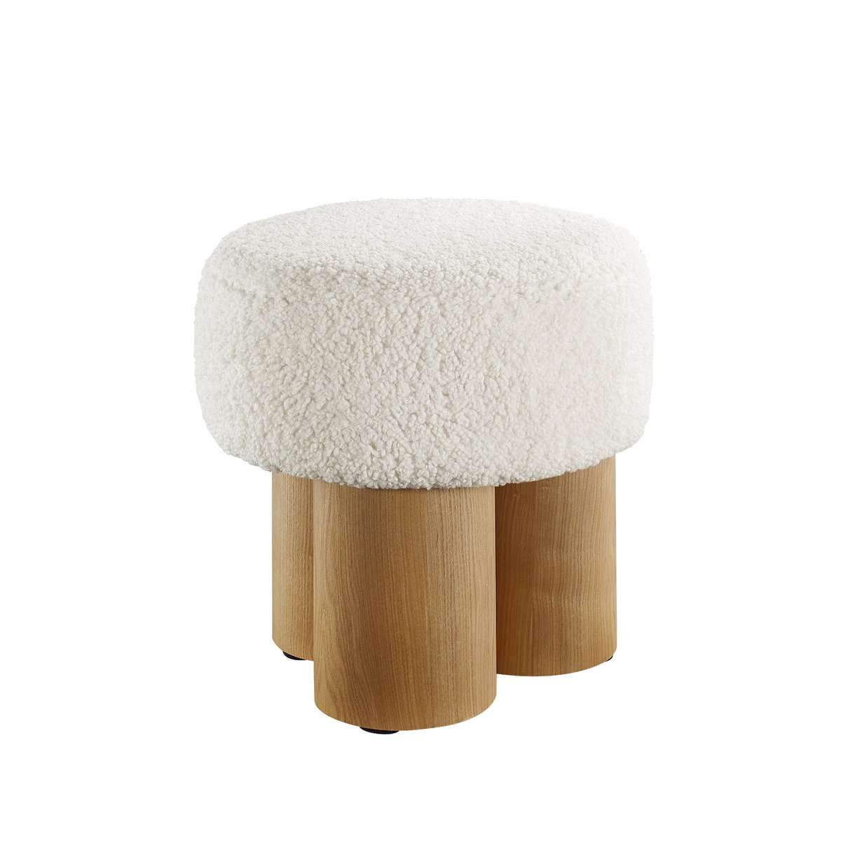 STEATPOUF Ø 50 cm natuurlijk/wit