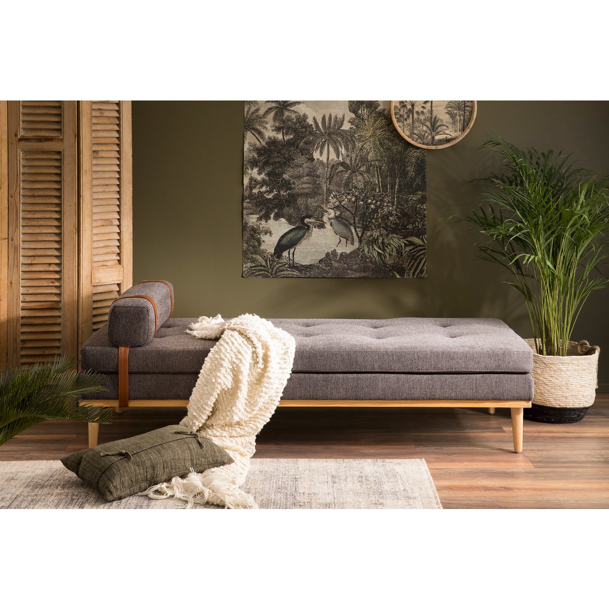 Daybed structuurstof antraciet