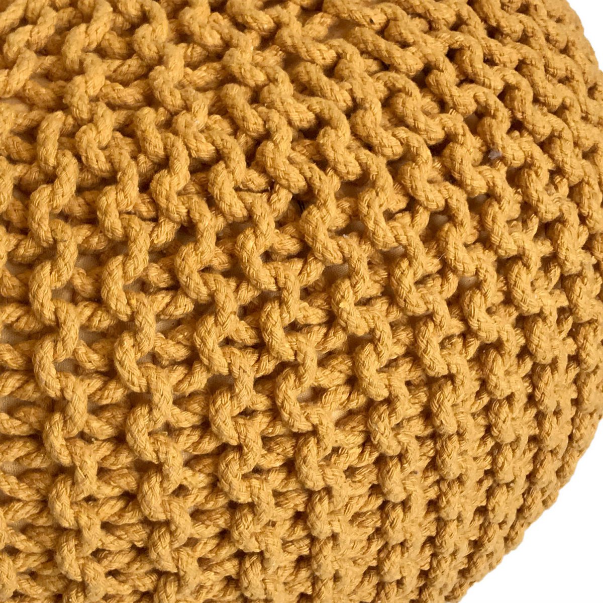 Pouf Set 3 Stück Ø 55 cm Bodenkissen Strickhocker Sitzhocker Sitzkissen Hocker nachhaltig Grobstrick