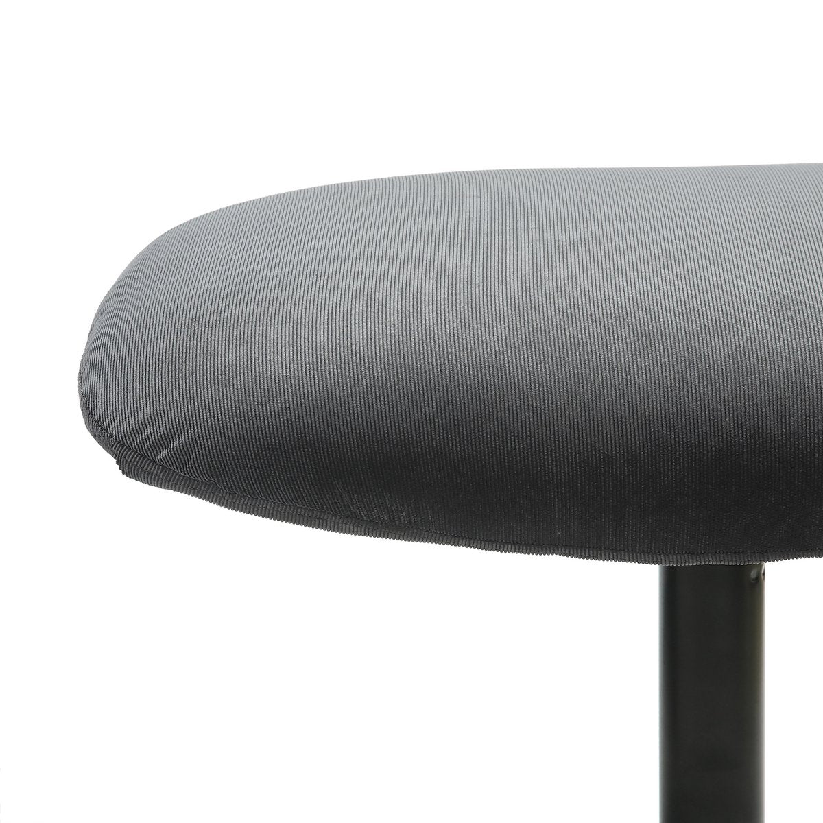 Fauteuil en kruk koordoptiek grijs