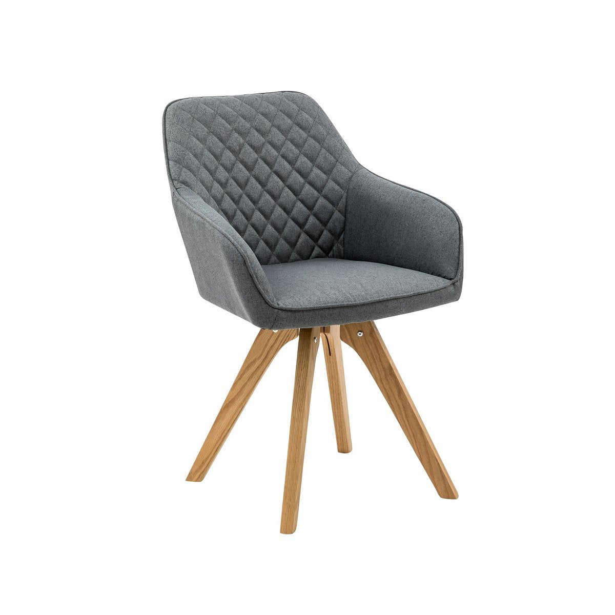 Fauteuil set van 2 grijs textiel
