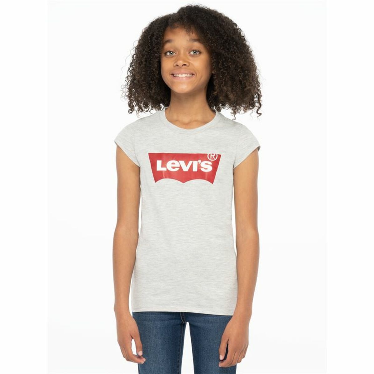 T-Shirt met Korte Mouwen voor kinderen Levi's Batwing Lichtgrijs