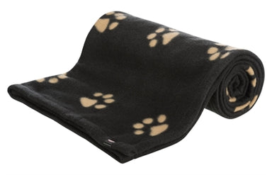 Trixie Barney Fleece Hondendeken Zwart / Beige Ass 150X100Cm