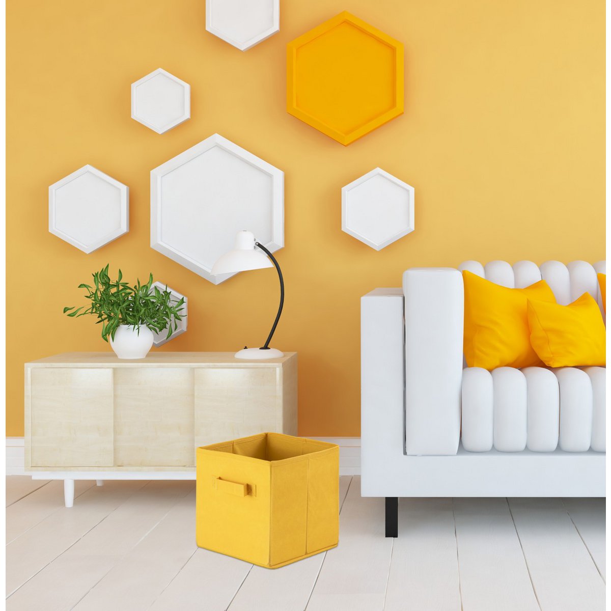 Opslagboxen opvouwbare vouwkast 26x26x26 cm 6 -pack opbergdoos vierkant