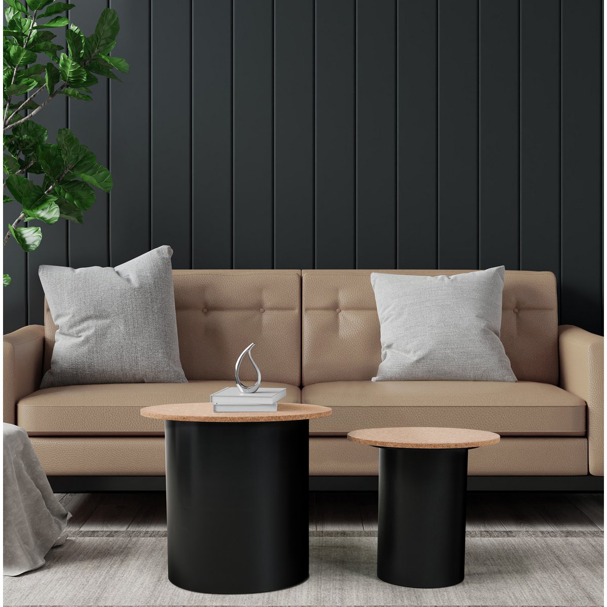 Bijzettafel, set van 2