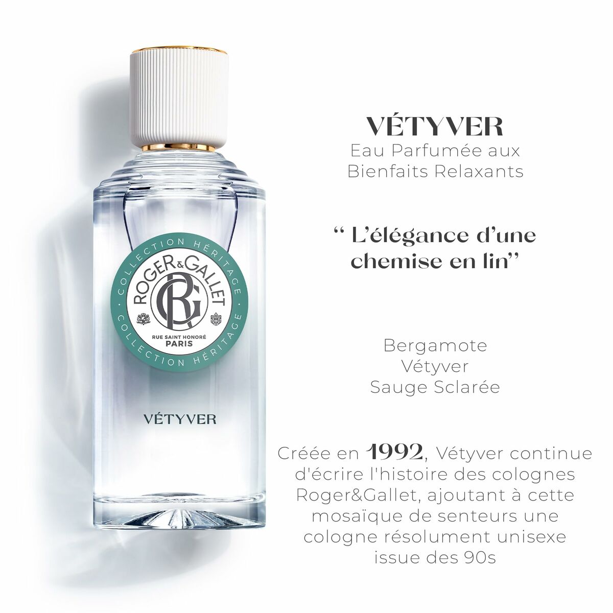 Uniseks Parfum Roger & Gallet Vétyver EDP 100 ml