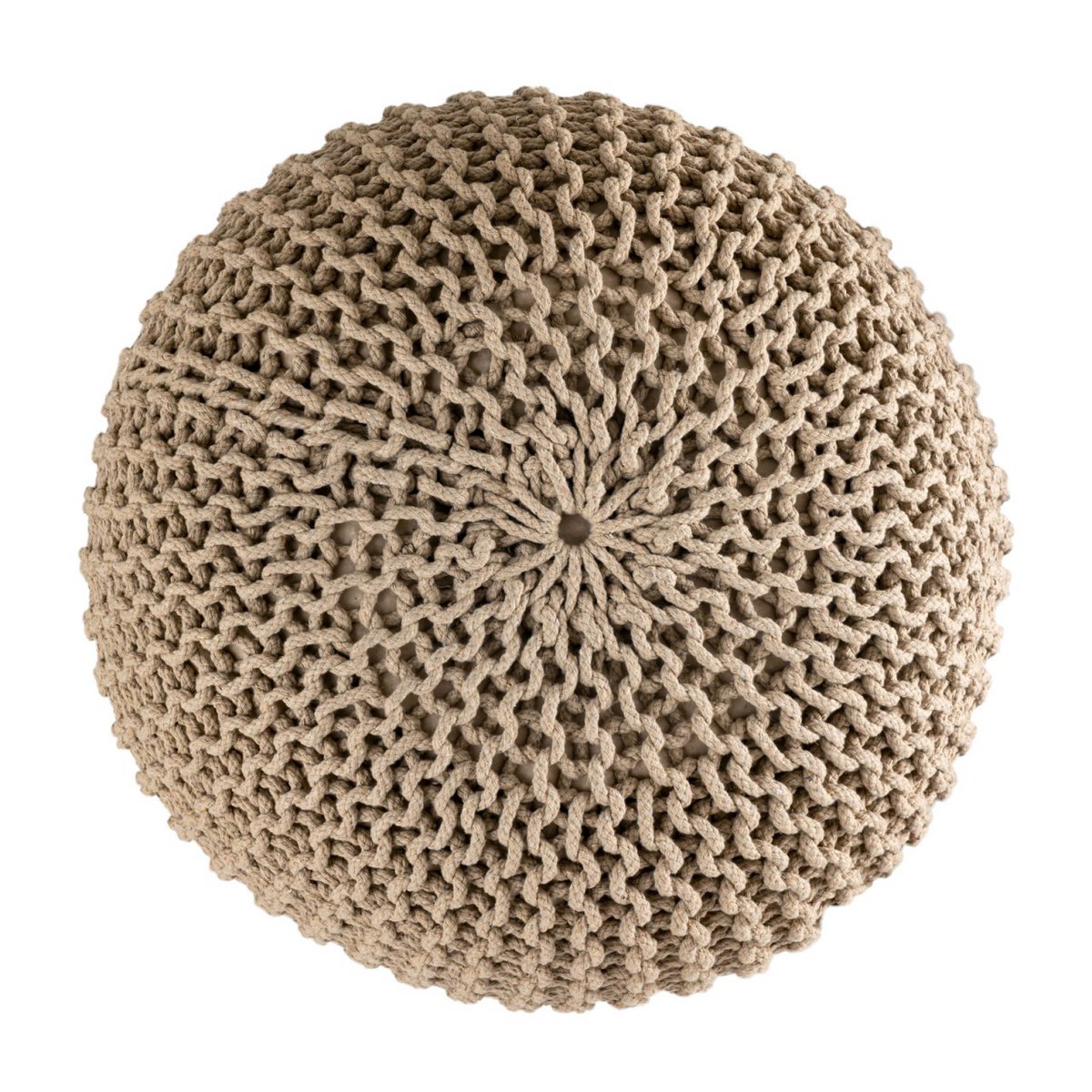 Brei -ontlasting pouf Ø 45 H 30 cm cm stoel pouf breien vloer kussen