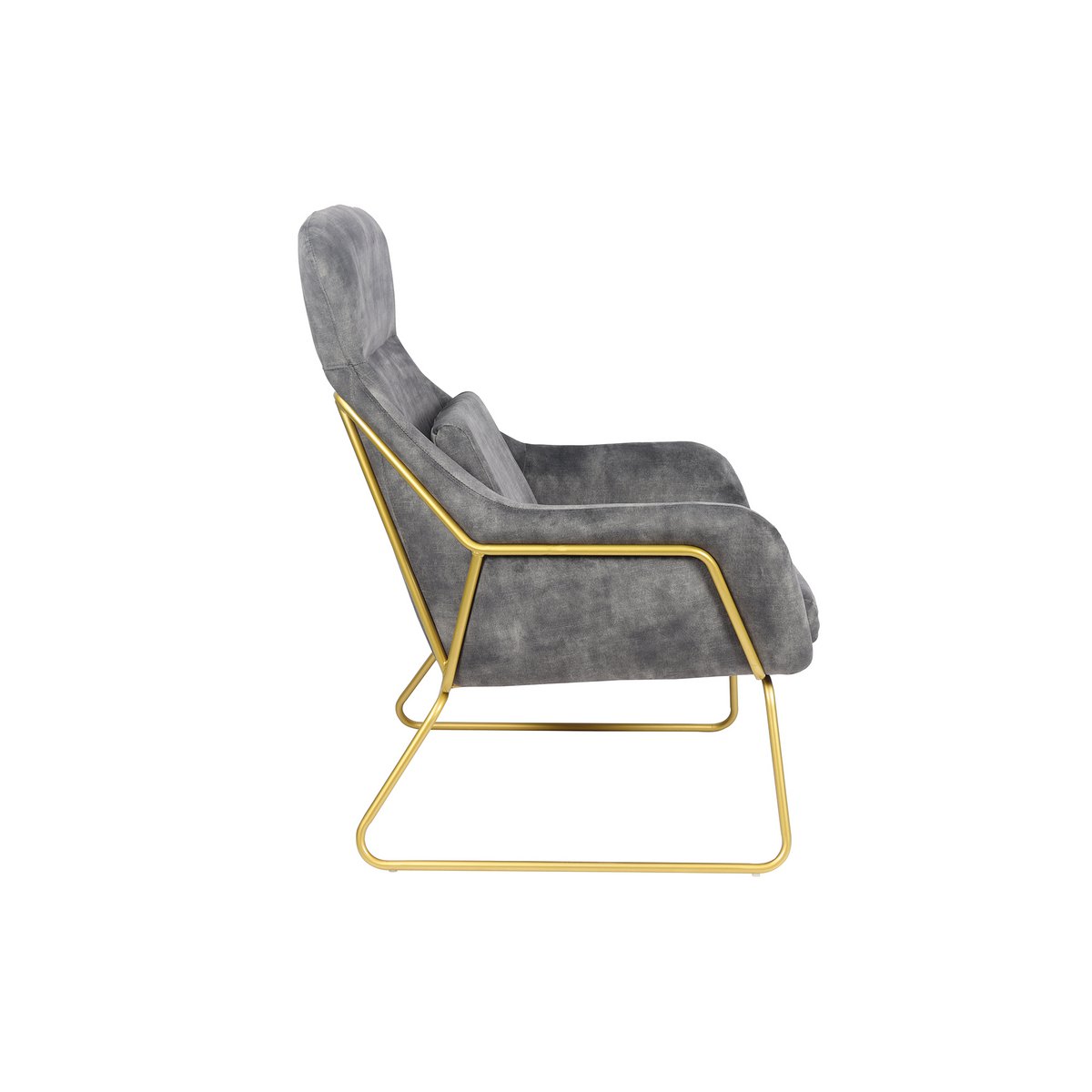 Loungestoel van grijs fluweel