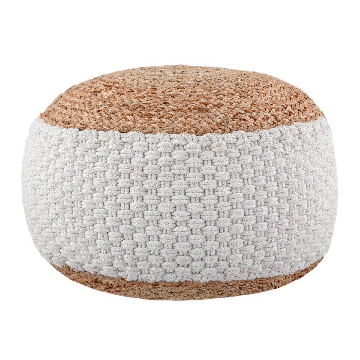 Poef jute poef ca. 50x50 cm decoratieve kruk natuurlijke jute poef poef vloerkussen poef