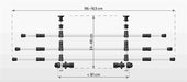Trixie Hondenrek Auto Zilver / Zwart 96-163X34-48 Cm