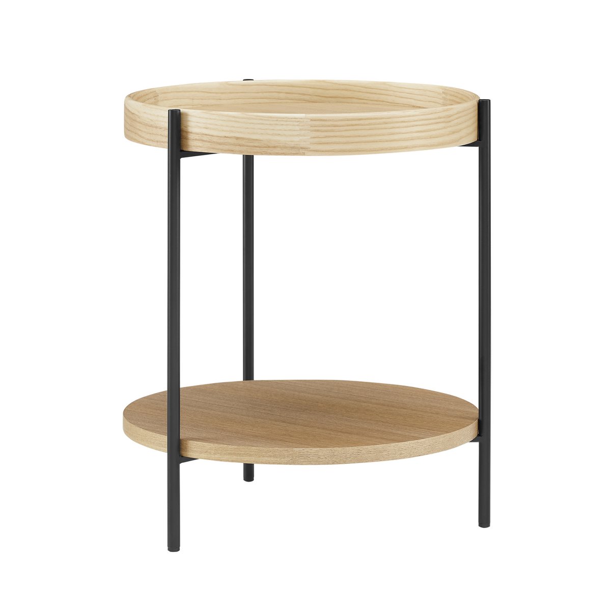 Set van 2 eiken salontafels