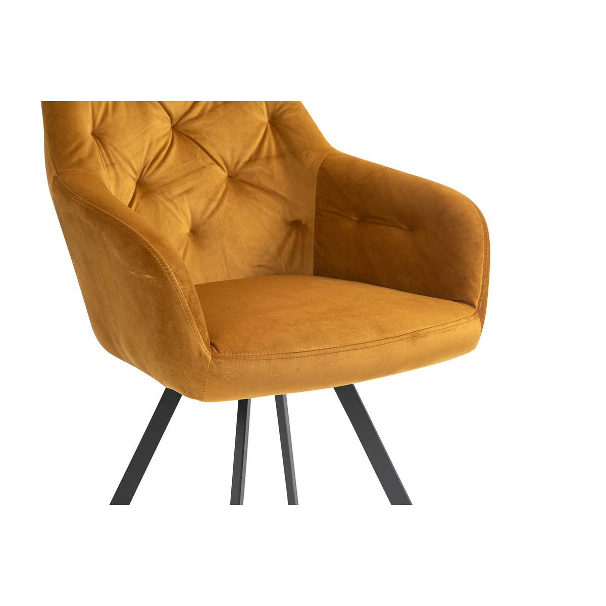 Fauteuil met 360° draaifunctie Mosterdgeel