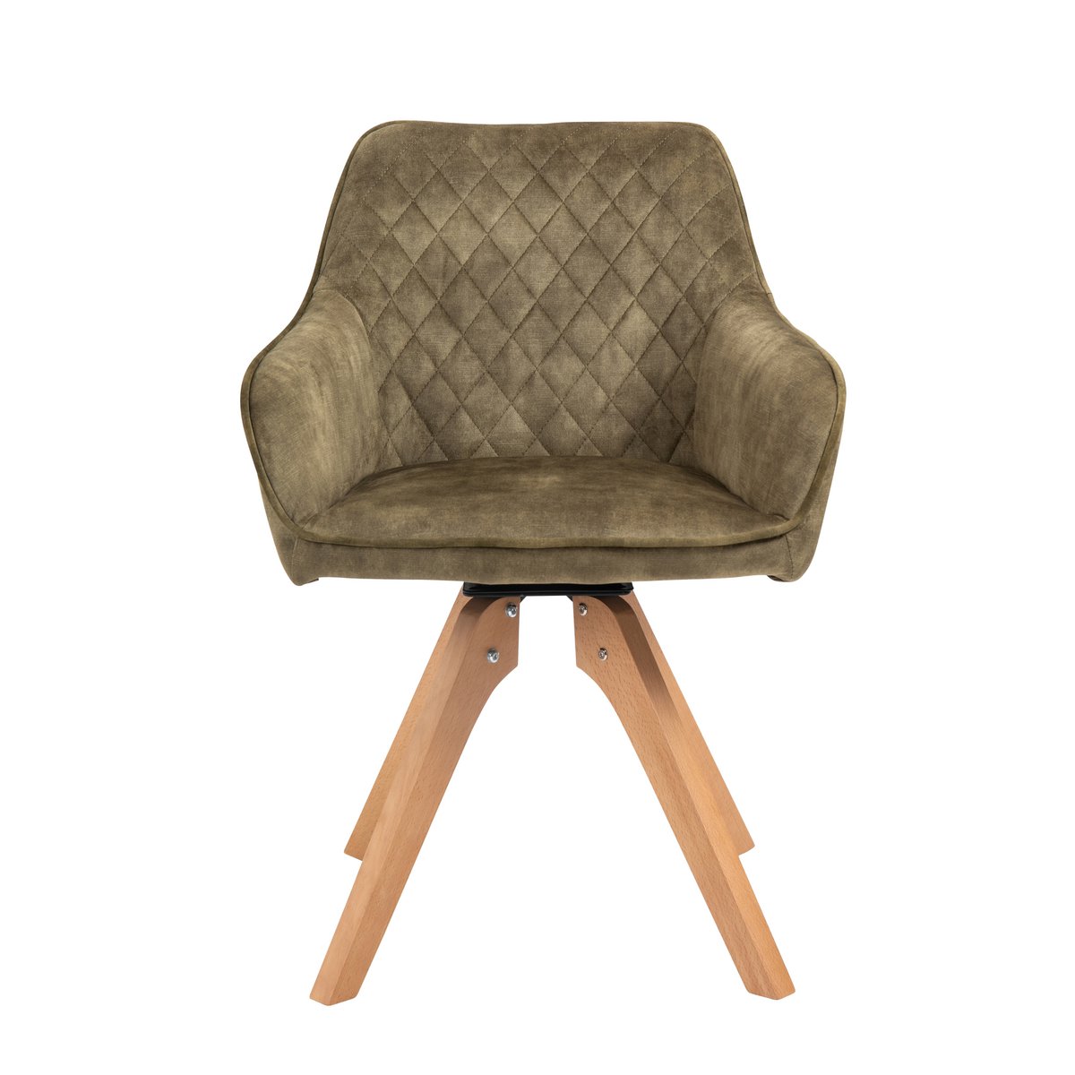 Fauteuil vintage fluweel velours, groen