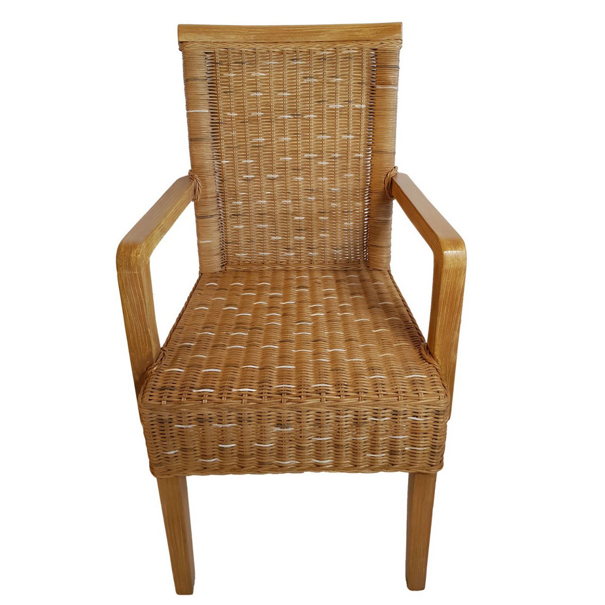 Eetkamerstoelen ingesteld met armleuningen 2 stuks Rattan stoel Perth Capuccino Cockture fauteuils duurzaam