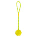 Trixie Bal Aan Touw Natuurrubber Drijvend Limegroen 7 Cm / 35 Cm