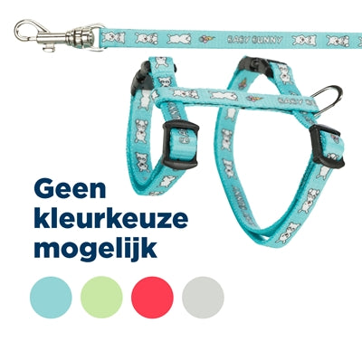 Trixie Konijnentuig Met Riem Baby Bunny Assorti 20-33X0,8+125 Cm
