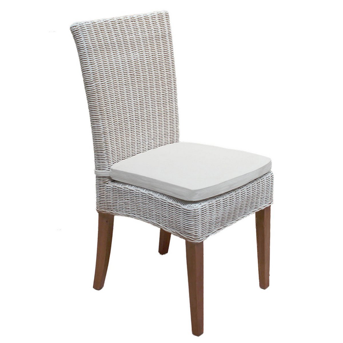 Eetkamer stoel rattan stoelen 4 stuks eettafel stoelen wintertuin cardine wit