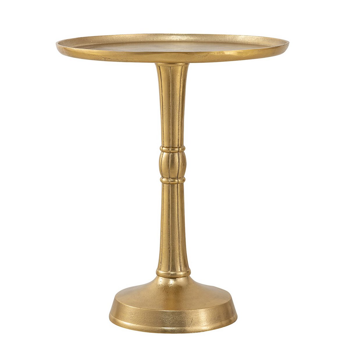 Bijzettafel metaal rond Ø 44x53 cm decotisch nobel of goud met ontwerp middenvoet aluminium