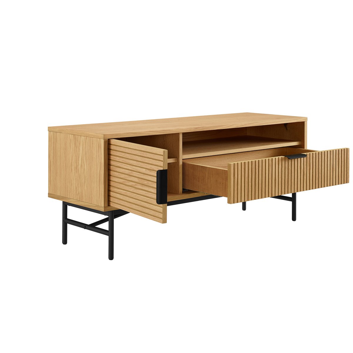 TV-meubel 120 cm eiken echt houtfineer