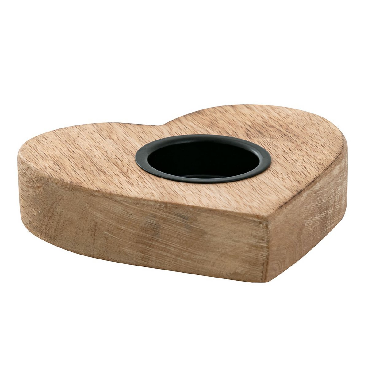 Tealight Holder 3 Set Candlestick Tea Lights 12x11cm Herzilein kandelaar Mango Wood